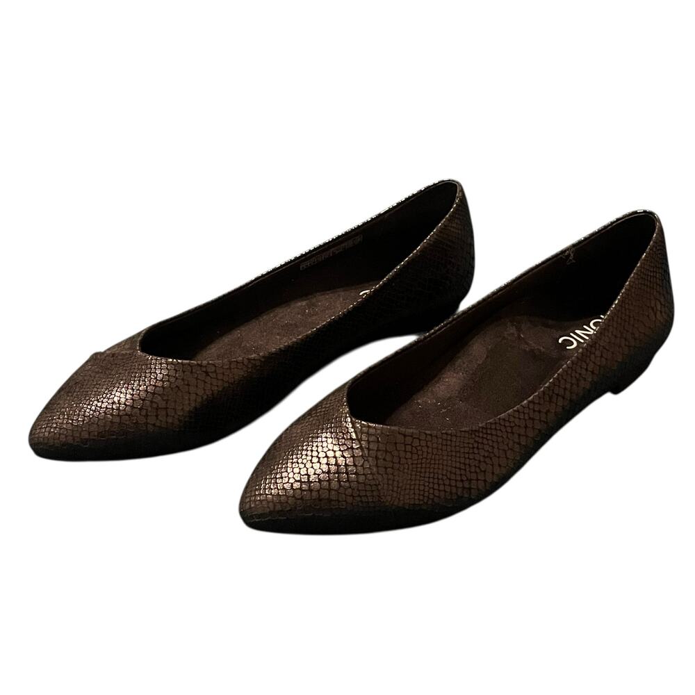 Vionic Caballo Flat Black Metallic Snakeskin - image 3